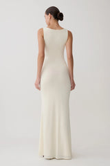Tarna Sleeveless Slinky Maxi Dress - Bone