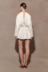 Minna Halter Mini Dress - Opal White